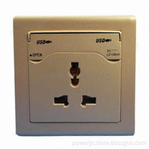Multiple socket wall socket, 5V/2A